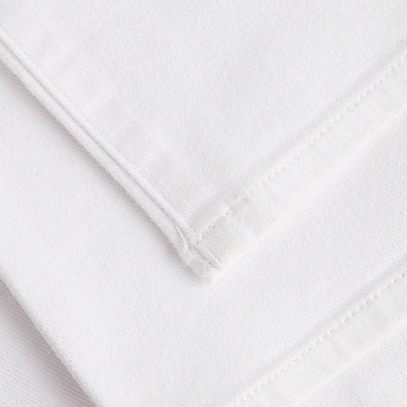 EXPRESS: High Waisted White Ripped Wide Leg Jeans - Picture 7 of 8